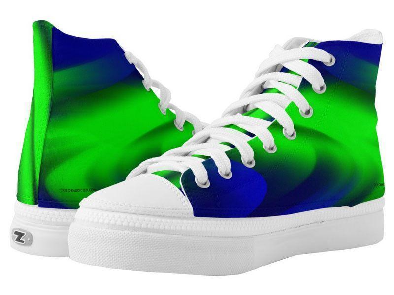 ZipZ High-Top Sneakers-DREAM PATH ZipZ High-Top Sneakers-Blues &amp; Greens-from COLORADDICTED.COM-