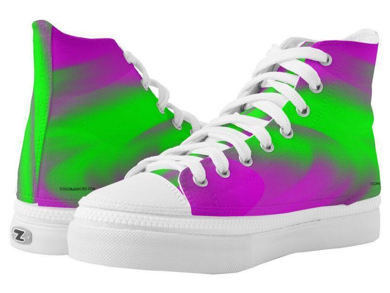 ZipZ High-Top Sneakers-DREAM PATH ZipZ High-Top Sneakers-Purples &amp; Greens-from COLORADDICTED.COM-