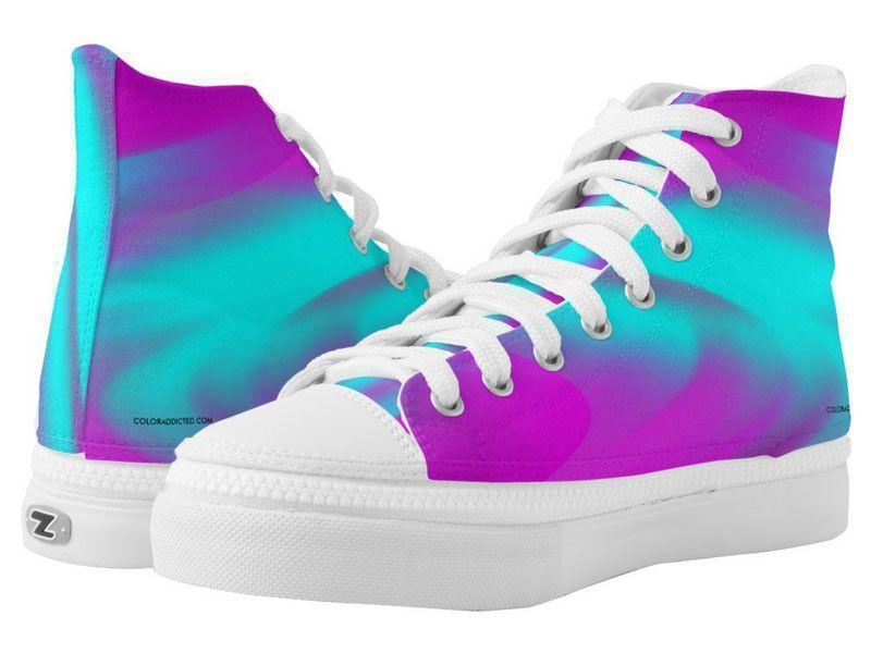 ZipZ High-Top Sneakers-DREAM PATH ZipZ High-Top Sneakers-Purples &amp; Turquoises-from COLORADDICTED.COM-