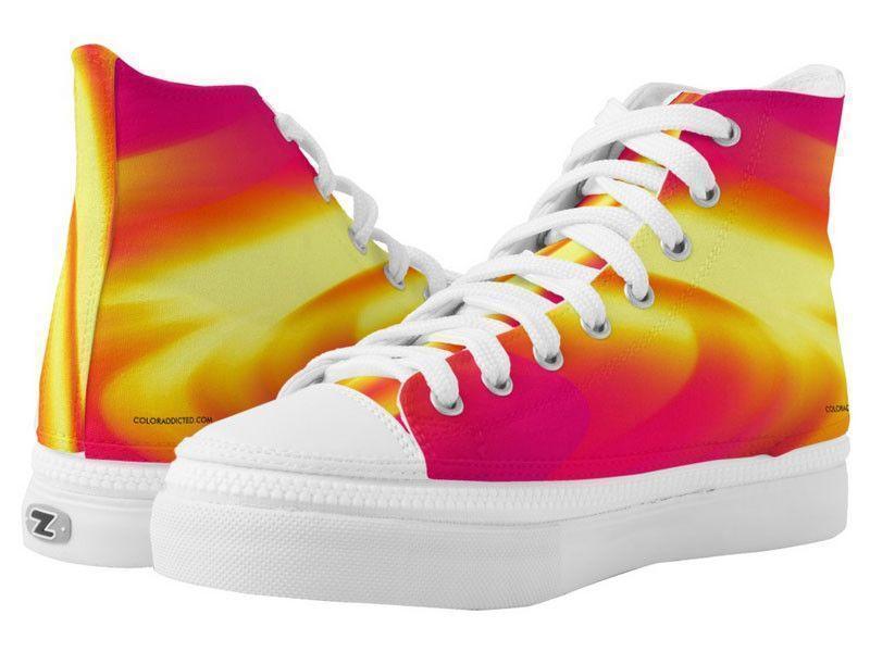 ZipZ High-Top Sneakers-DREAM PATH ZipZ High-Top Sneakers-Reds &amp; Oranges &amp; Fuchsias &amp; Purples &amp; Yellows-from COLORADDICTED.COM-