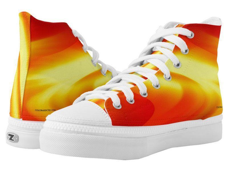 ZipZ High-Top Sneakers-DREAM PATH ZipZ High-Top Sneakers-Reds &amp; Oranges &amp; Yellows-from COLORADDICTED.COM-