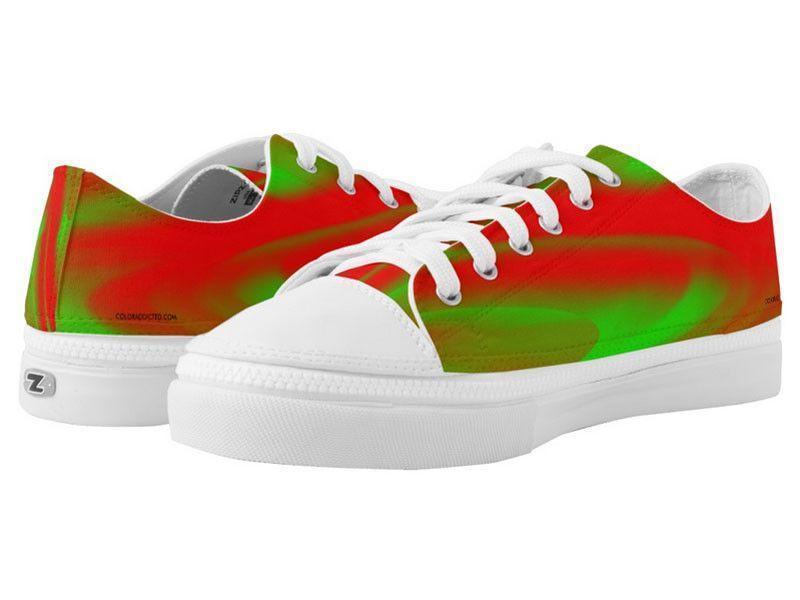 ZipZ Low-Top Sneakers-DREAM PATH ZipZ Low-Top Sneakers-Greens &amp; Reds-from COLORADDICTED.COM-