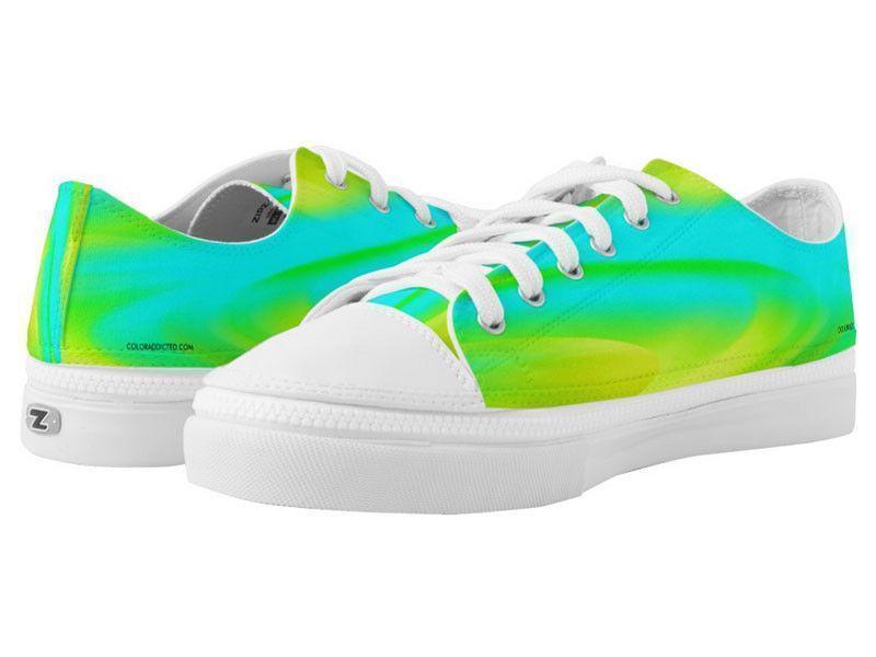 ZipZ Low-Top Sneakers-DREAM PATH ZipZ Low-Top Sneakers-Greens &amp; Yellows &amp; Light Blues-from COLORADDICTED.COM-