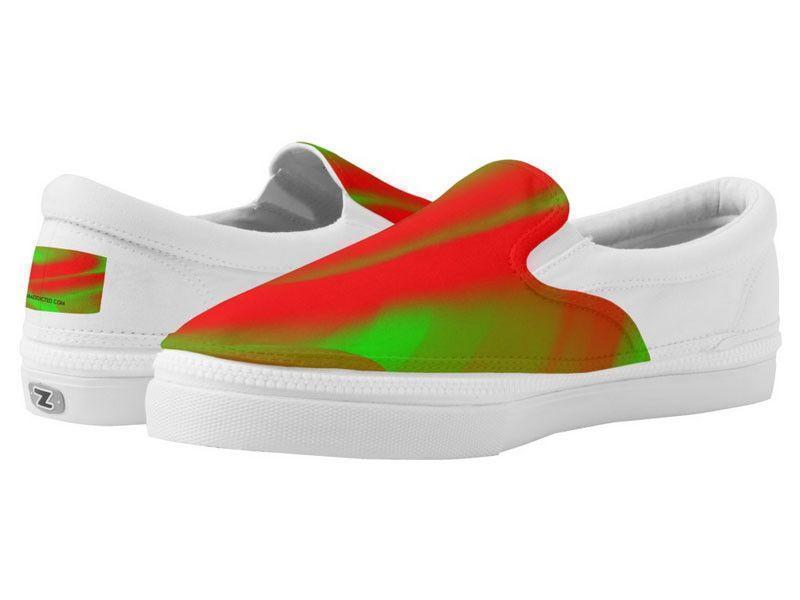 ZipZ Slip-On Sneakers-DREAM PATH ZipZ Slip-On Sneakers-Greens &amp; Reds-from COLORADDICTED.COM-