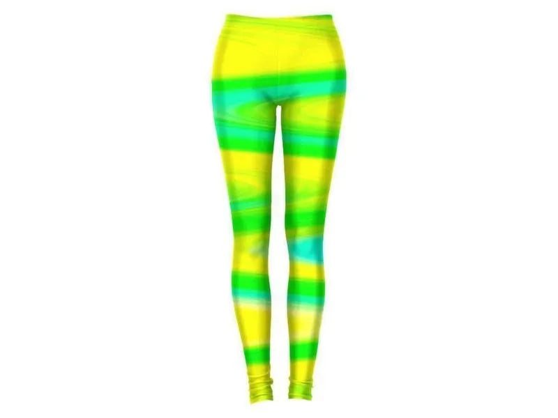 Leggings-MORE WAVY #1 Leggings-Greens & Yellows & Light Blues-from COLORADDICTED.COM-