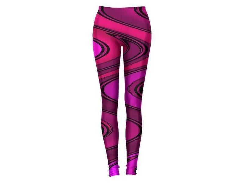 Leggings-MORE WAVY #2 Leggings-Purples & Fuchsias & Violets & Magentas-from COLORADDICTED.COM-