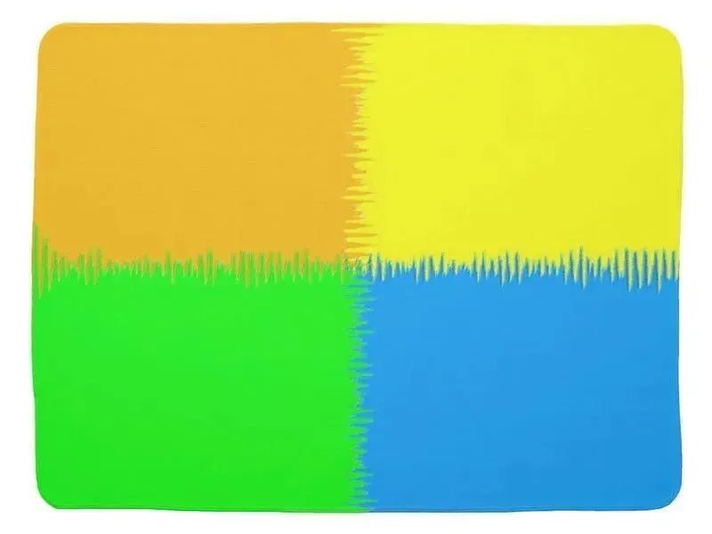 Baby Blankets-QUARTERS Baby Blankets-Orange, Blue, Green & Yellow-from COLORADDICTED.COM-