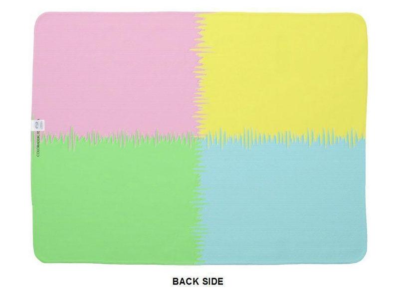 Baby Blankets-QUARTERS Baby Blankets-Pink, Light Blue, Light Green & Light Yellow-from COLORADDICTED.COM-