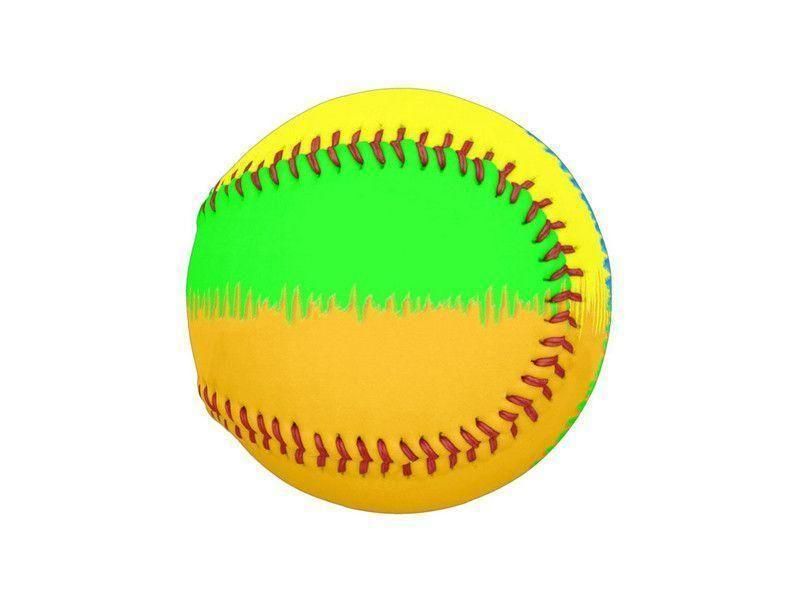 Baseballs-QUARTERS Baseballs-Orange &amp; Blue &amp; Green &amp; Yellow-from COLORADDICTED.COM-