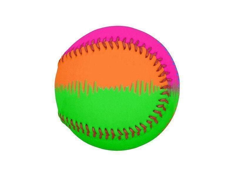 Baseballs-QUARTERS Baseballs-Orange &amp; Fuchsia &amp; Blue &amp; Green-from COLORADDICTED.COM-