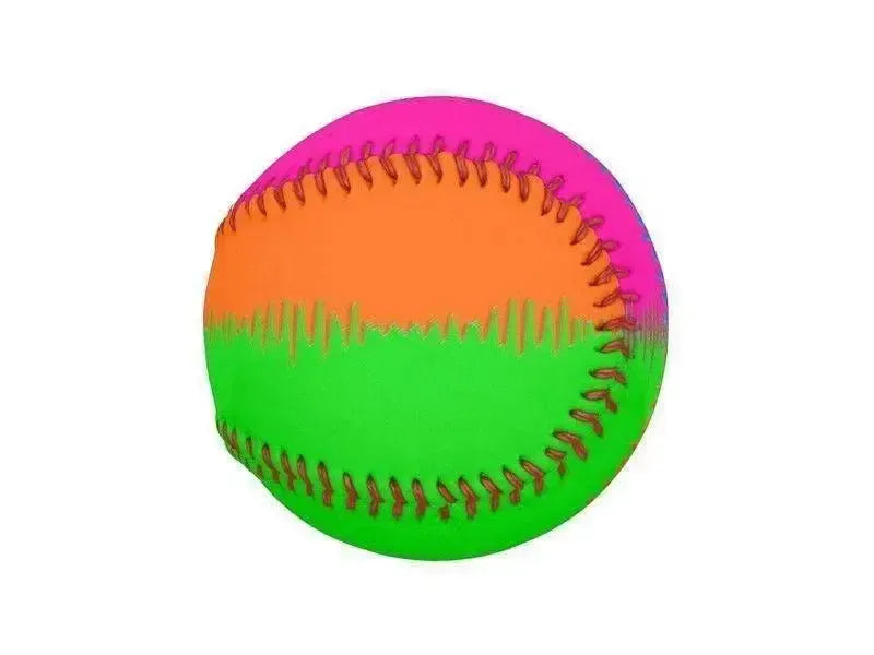 Baseballs-QUARTERS Baseballs-Orange & Fuchsia & Blue & Green-from COLORADDICTED.COM-