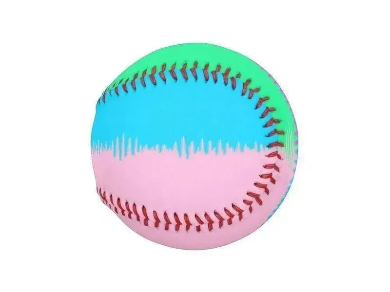 Baseballs-QUARTERS Baseballs-Pink & Light Blue & Light Green & Light Purple-from COLORADDICTED.COM-