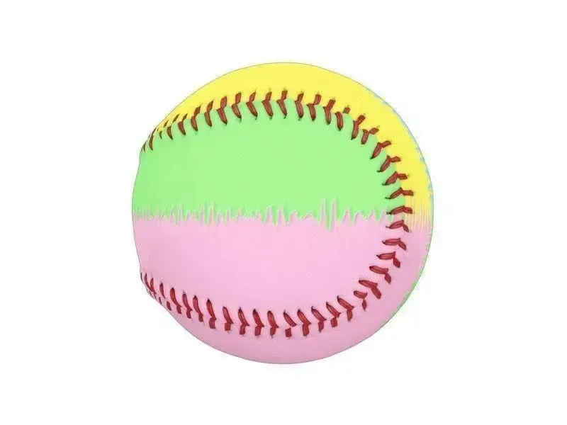 Baseballs-QUARTERS Baseballs-Pink & Light Blue & Light Green & Light Yellow-from COLORADDICTED.COM-