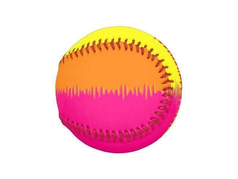 Baseballs-QUARTERS Baseballs-Red &amp; Orange &amp; Fuchsia &amp; Yellow-from COLORADDICTED.COM-