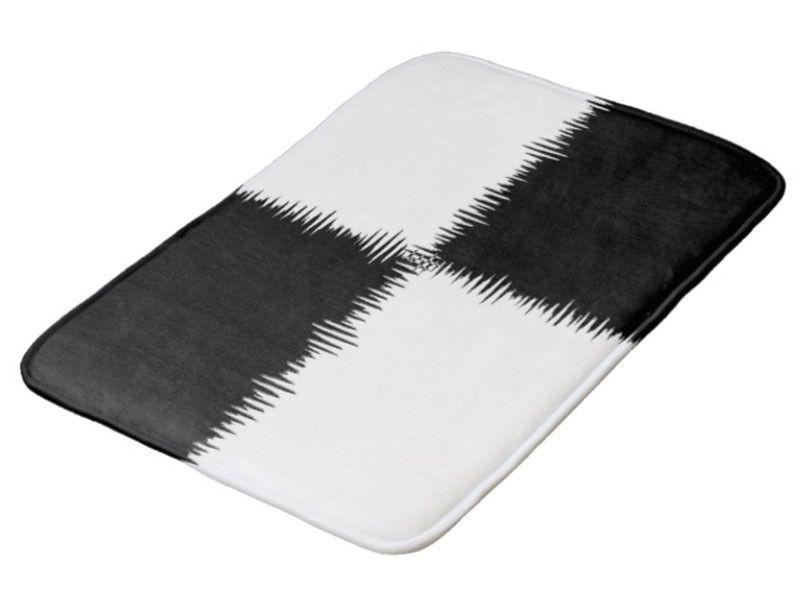 Bath Mats-QUARTERS Bath Mats-Black &amp; White-from COLORADDICTED.COM-