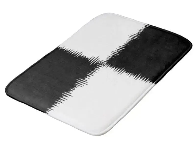 Bath Mats-QUARTERS Bath Mats-Black & White-from COLORADDICTED.COM-