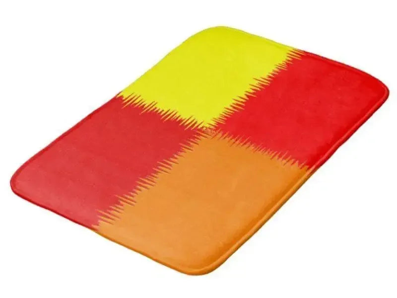 Bath Mats-QUARTERS Bath Mats-Reds, Orange & Yellow-from COLORADDICTED.COM-