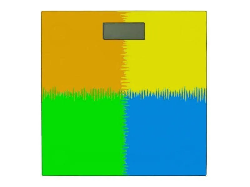 Bathroom Scales-QUARTERS Bathroom Scales-Orange, Blue, Green & Yellow-from COLORADDICTED.COM-