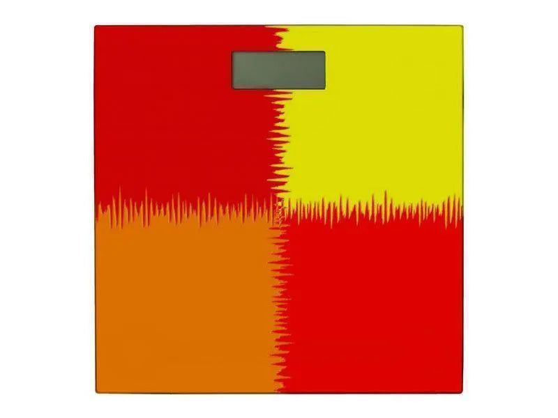 Bathroom Scales-QUARTERS Bathroom Scales-Reds, Orange & Yellow-from COLORADDICTED.COM-