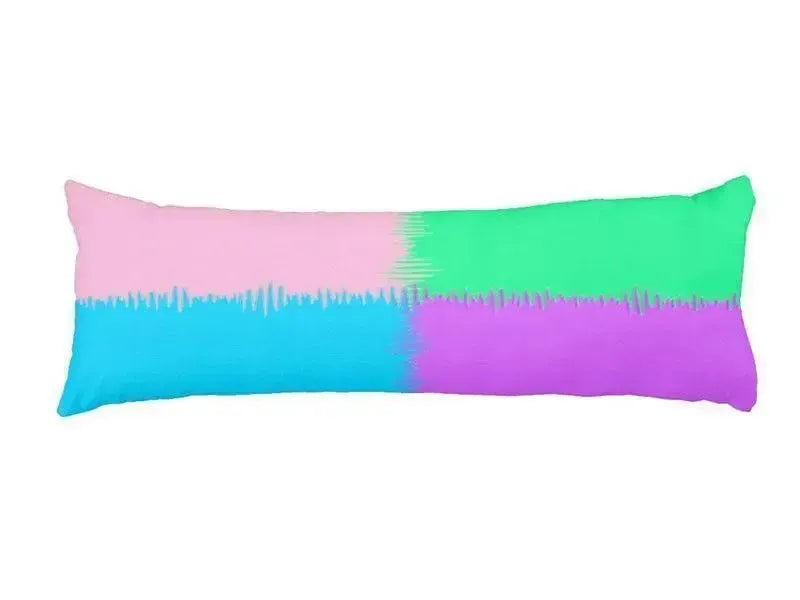 Body Pillows - Dakimakuras-QUARTERS Body Pillows - Dakimakuras-Pink & Light Blue & Light Green & Light Purple-from COLORADDICTED.COM-