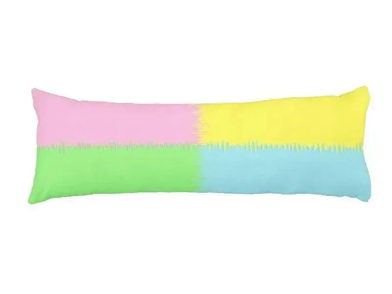 Body Pillows - Dakimakuras-QUARTERS Body Pillows - Dakimakuras-Pink & Light Blue & Light Green & Light Yellow-from COLORADDICTED.COM-