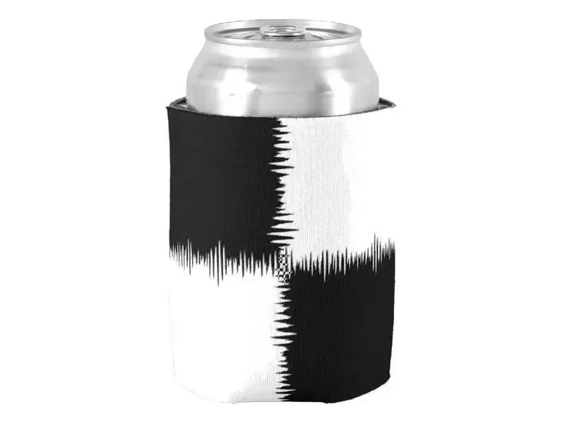 Can Cooler Sleeves – Can Koozies-QUARTERS Bottle & Can Cooler Sleeves – Bottle & Can Koozies-Black & White-from COLORADDICTED.COM-