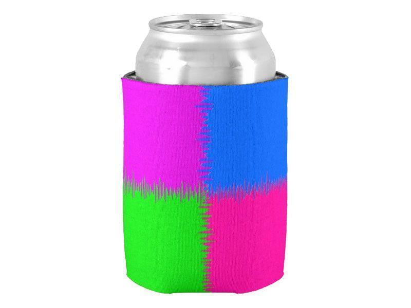 Can Cooler Sleeves – Can Koozies-QUARTERS Bottle &amp; Can Cooler Sleeves – Bottle &amp; Can Koozies-Purple &amp; Fuchsia &amp; Blue &amp; Green-from COLORADDICTED.COM-