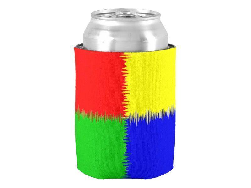 Can Cooler Sleeves – Can Koozies-QUARTERS Bottle &amp; Can Cooler Sleeves – Bottle &amp; Can Koozies-Red &amp; Blue &amp; Green &amp; Yellow-from COLORADDICTED.COM-