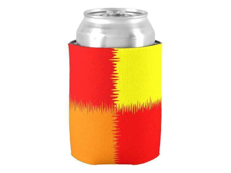 Can Cooler Sleeves – Can Koozies-QUARTERS Bottle &amp; Can Cooler Sleeves – Bottle &amp; Can Koozies-Reds &amp; Orange &amp; Yellow-from COLORADDICTED.COM-