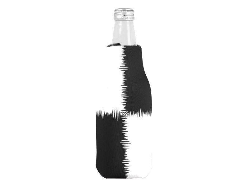Bottle Cooler Sleeves – Bottle Koozies-QUARTERS Bottle Cooler Sleeves – Bottle Koozies-Black &amp; White-from COLORADDICTED.COM-