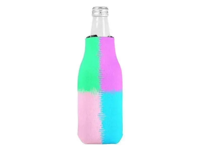 Bottle Cooler Sleeves – Bottle Koozies-QUARTERS Bottle Cooler Sleeves – Bottle Koozies-Pink & Light Blue & Light Green & Light Purple-from COLORADDICTED.COM-