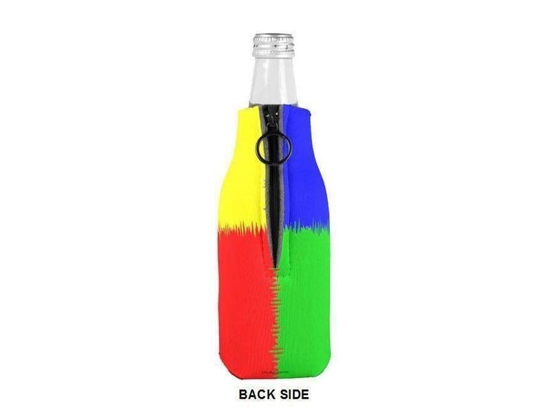 Bottle Cooler Sleeves – Bottle Koozies-QUARTERS Bottle Cooler Sleeves – Bottle Koozies-Red & Blue & Green & Yellow-from COLORADDICTED.COM-