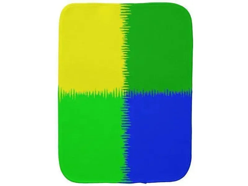 Burp Cloths-QUARTERS Burp Cloths-Blue, Greens & Yellow-from COLORADDICTED.COM-
