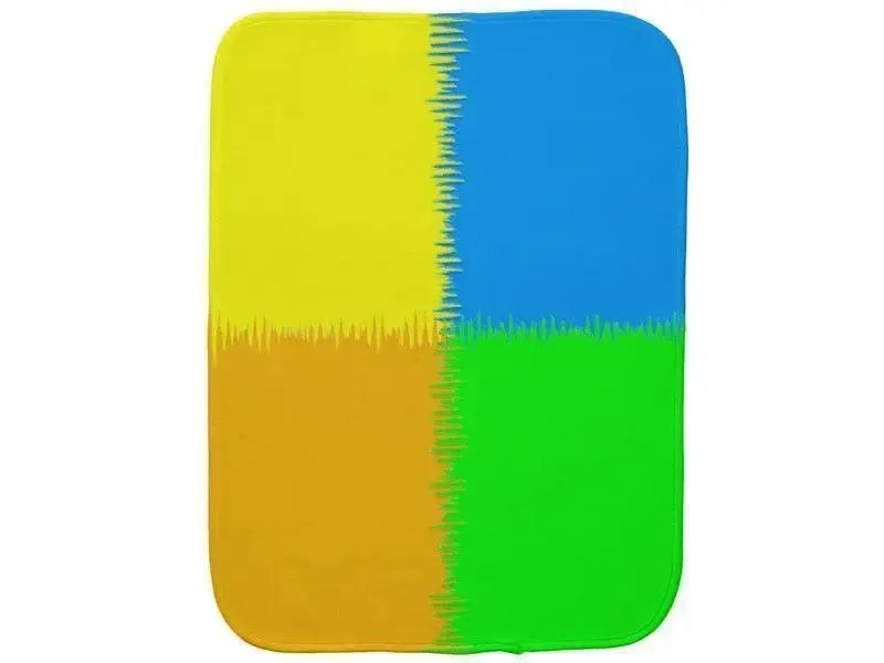 Burp Cloths-QUARTERS Burp Cloths-Orange, Blue, Green & Yellow-from COLORADDICTED.COM-