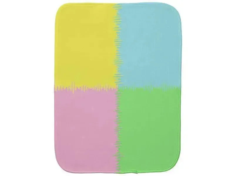 Burp Cloths-QUARTERS Burp Cloths-Pink, Light Blue, Light Green & Light Yellow-from COLORADDICTED.COM-