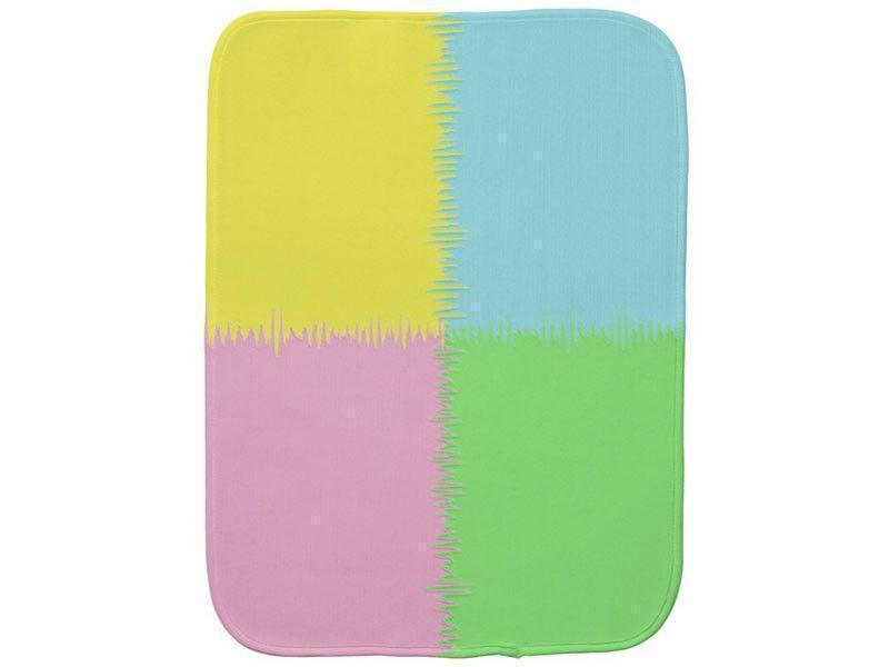 Burp Cloths-QUARTERS Burp Cloths-Pink, Light Blue, Light Green & Light Yellow-from COLORADDICTED.COM-