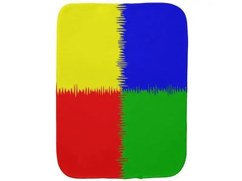 Burp Cloths-QUARTERS Burp Cloths-Red, Blue, Green & Yellow-from COLORADDICTED.COM-