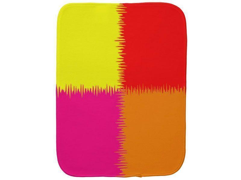 Burp Cloths-QUARTERS Burp Cloths-Red, Orange, Fuchsia &amp; Yellow-from COLORADDICTED.COM-