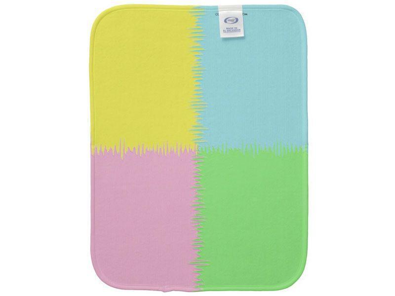 Burp Cloths-QUARTERS Burp Cloths-Pink, Light Blue, Light Green & Light Yellow-from COLORADDICTED.COM-