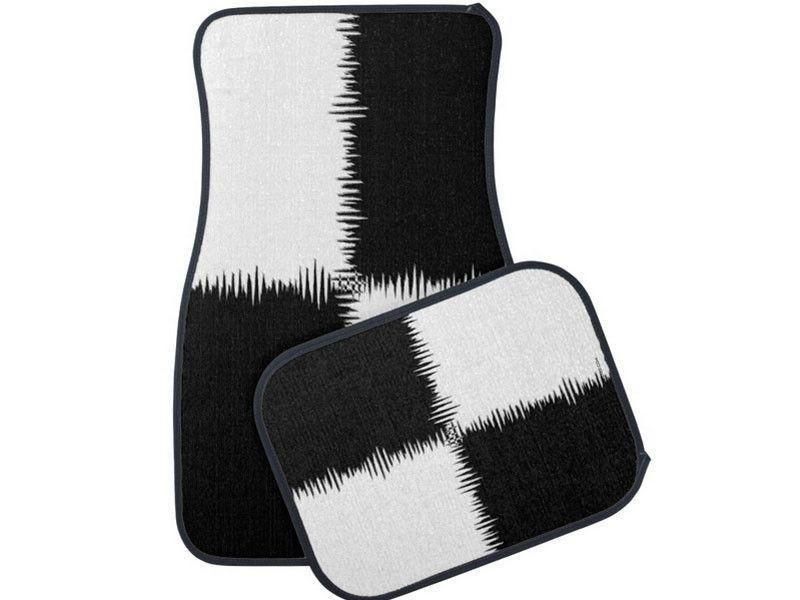 Car Mats-QUARTERS Car Mats Sets-Black &amp; White-from COLORADDICTED.COM-