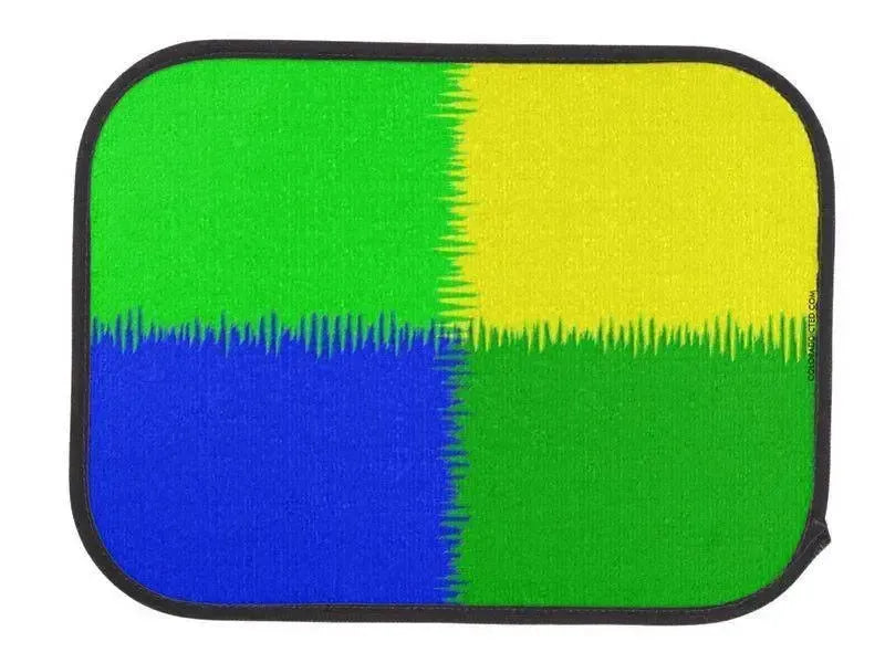 Car Mats-QUARTERS Car Mats Sets-Blues & Greens & Yellow-from COLORADDICTED.COM-