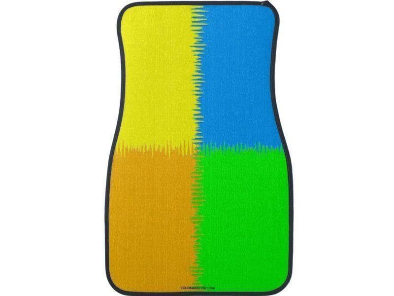 Car Mats-QUARTERS Car Mats Sets-Orange &amp; Blue &amp; Green &amp; Yellow-from COLORADDICTED.COM-