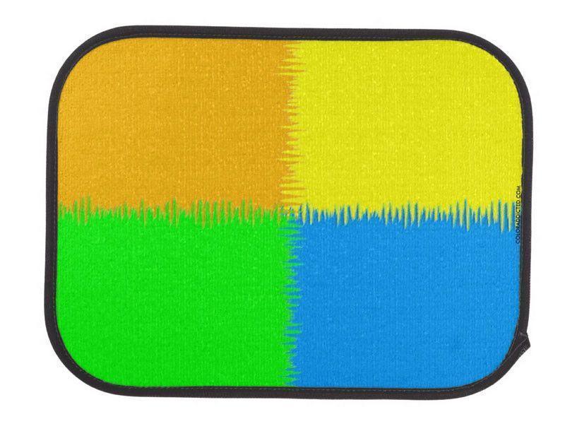 Car Mats-QUARTERS Car Mats Sets-Orange &amp; Blue &amp; Green &amp; Yellow-from COLORADDICTED.COM-