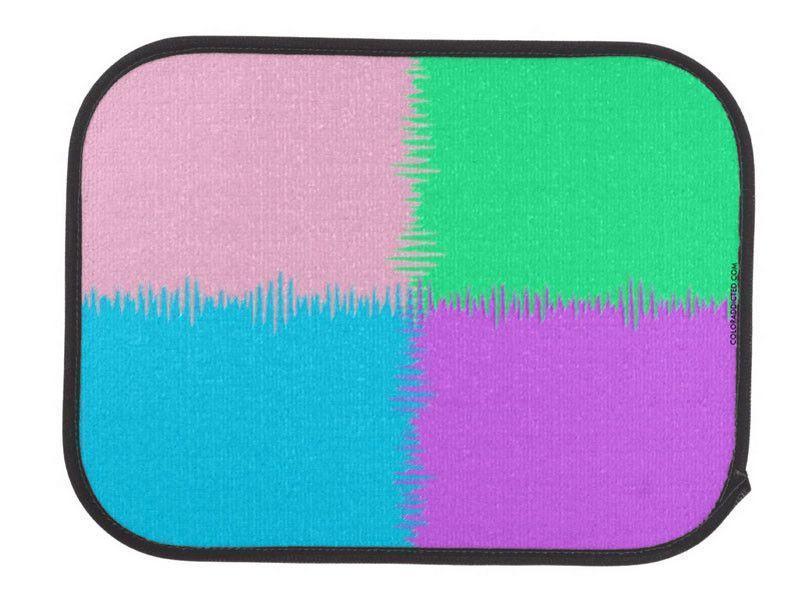 Car Mats-QUARTERS Car Mats Sets-Pink &amp; Light Blue &amp; Light Green &amp; Light Purple-from COLORADDICTED.COM-