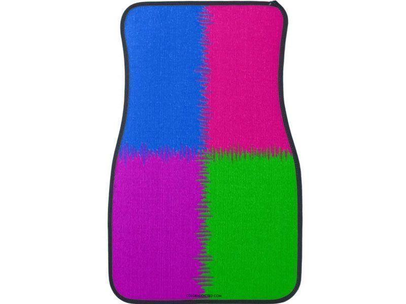 Car Mats-QUARTERS Car Mats Sets-Purple &amp; Fuchsia &amp; Blue &amp; Green-from COLORADDICTED.COM-