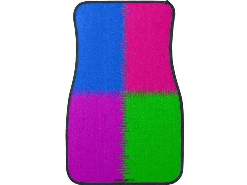 Car Mats-QUARTERS Car Mats Sets-Purple & Fuchsia & Blue & Green-from COLORADDICTED.COM-