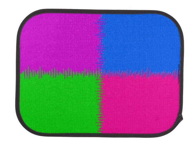 Car Mats-QUARTERS Car Mats Sets-Purple &amp; Fuchsia &amp; Blue &amp; Green-from COLORADDICTED.COM-