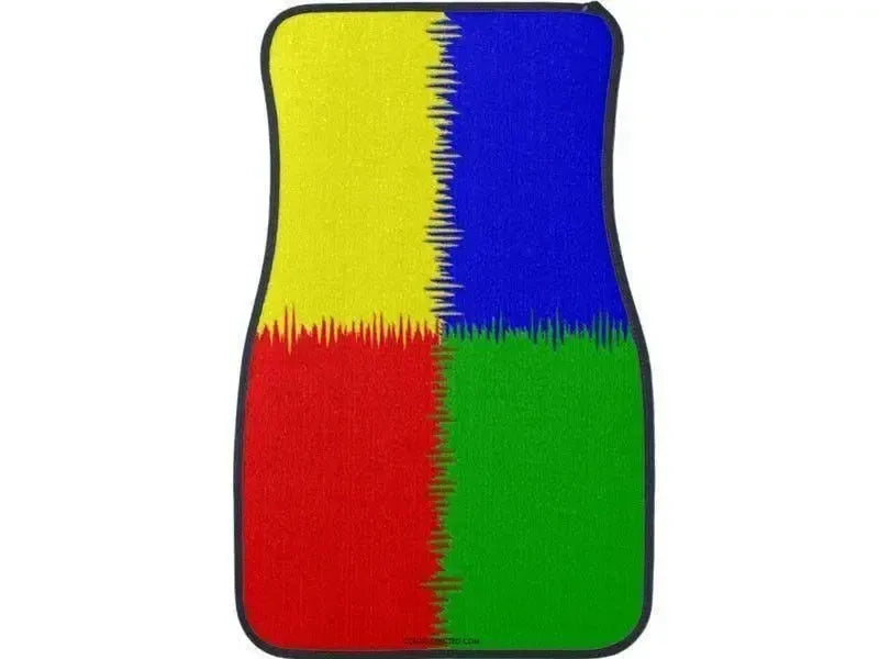 Car Mats-QUARTERS Car Mats Sets-Red & Blue & Green & Yellow-from COLORADDICTED.COM-