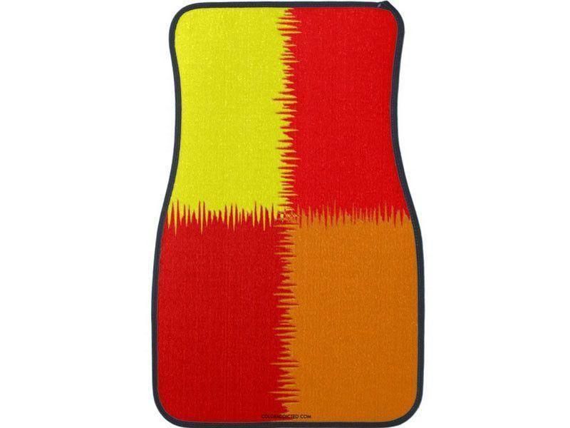 Car Mats-QUARTERS Car Mats Sets-Reds &amp; Orange &amp; Yellow-from COLORADDICTED.COM-