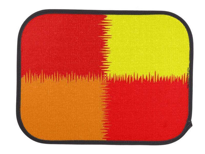 Car Mats-QUARTERS Car Mats Sets-Reds &amp; Orange &amp; Yellow-from COLORADDICTED.COM-